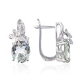 Green Amethyst Earrings by Fine Color Jewels
