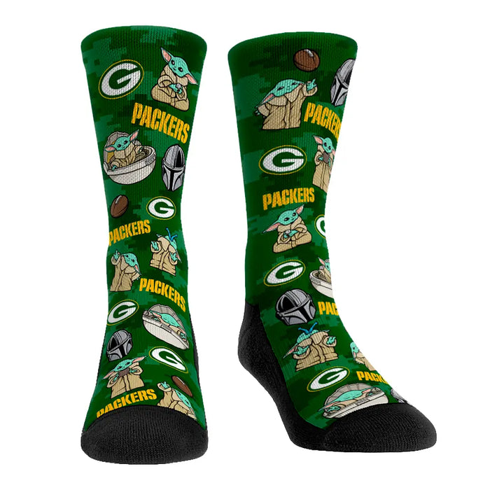 Green Bay Packers - Star Wars - Grogu All-Over by Rock 'Em Socks