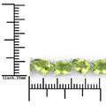 Green Peridot Prong Silver Box Clasp Tennis Bracelet by Fine Color Jewels