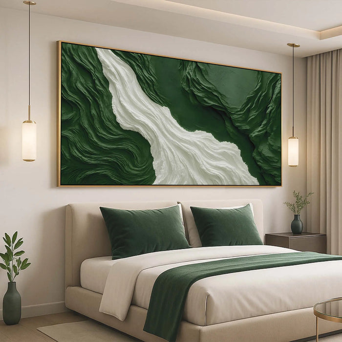 Green Rivers Abstract Wall Art by Tailored Canvases