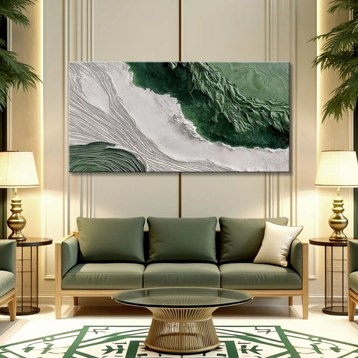 Green Rivers Abstract Wall Art II by Tailored Canvases