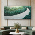 Green Rivers Abstract Wall Art III by Tailored Canvases