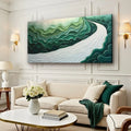 Green Rivers Abstract Wall Art III by Tailored Canvases