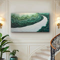 Green Rivers Abstract Wall Art III by Tailored Canvases