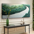 Green Rivers Abstract Wall Art III by Tailored Canvases