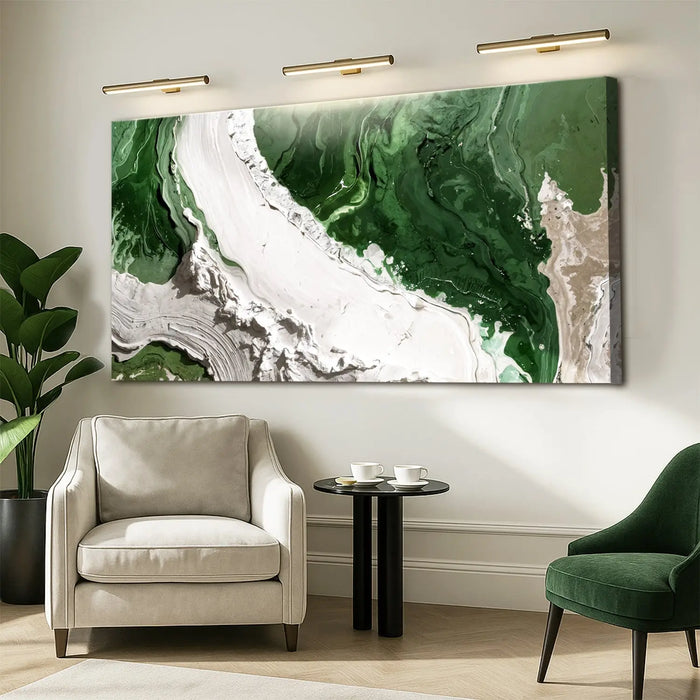 Green Rivers Abstract Wall Art IV by Tailored Canvases