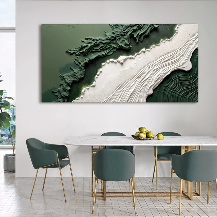 Green Rivers Abstract Wall Art VI by Tailored Canvases