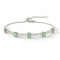Green Sapphire Adjustable Bracelet by Fine Color Jewels
