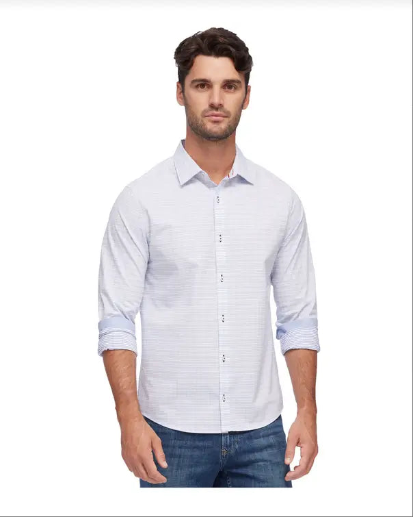 Gridley LS Performance Icon Shirt - White by Boutique 23