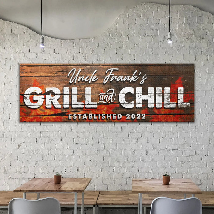 Grill And Chill Sign II by Tailored Canvases