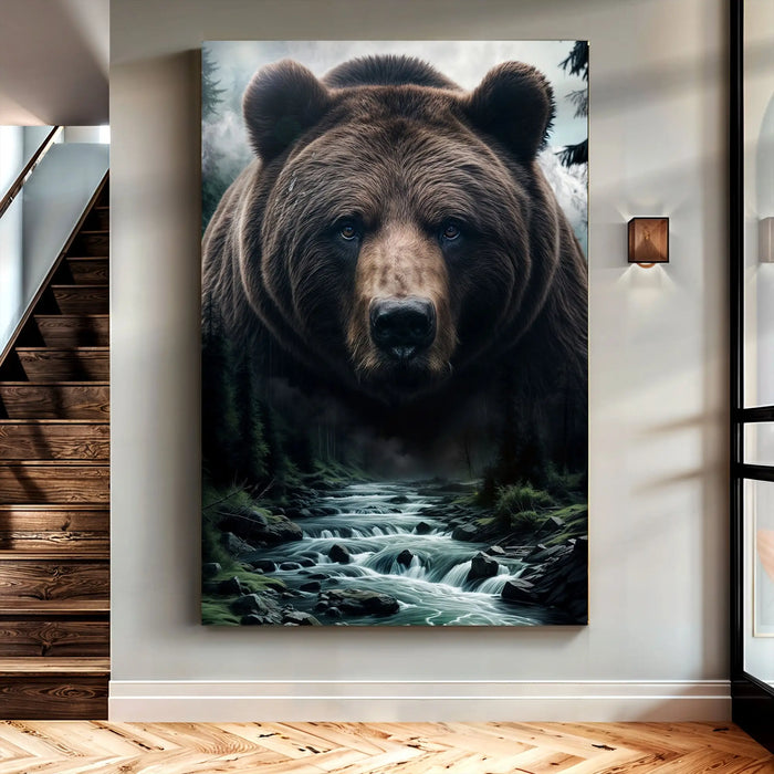 Grizzly Bear Double Exposure Wall Art by Tailored Canvases