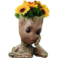 Groot Pen Pot Tree Man Pens Holder or Flower Pot with Drainage Hole by DailySale