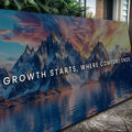Growth Starts Where Comfort Ends Motivational Wall Sign by Tailored Canvases
