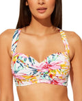 Bleu Rod Beattie Beachy Keen Shirred Bandeau Underwire Bra Bikini Top, 38D by Vanessa Jane