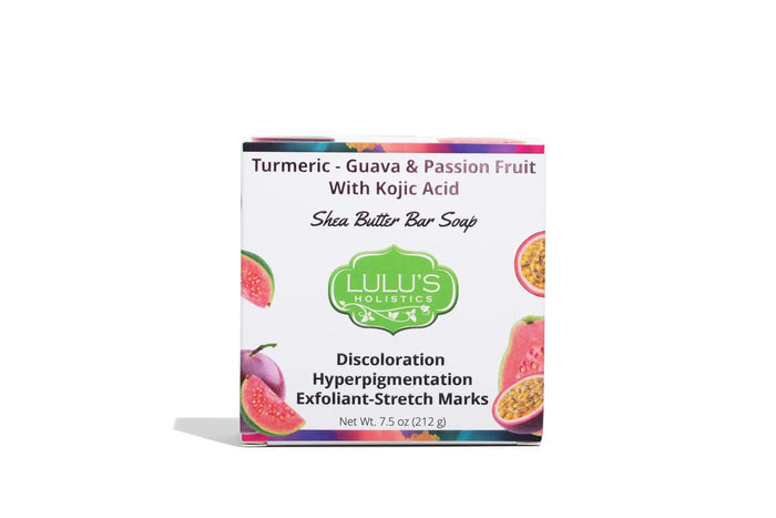 Guava Passionfruit Turmeric Kojic Shea Butter Bar Soap – Target Uneven Tone & Glow by Lulu’s Holistics