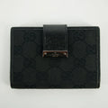 Gucci Black GG Canvas x Leather Compact Wallet #2643 by Bolt Boutique