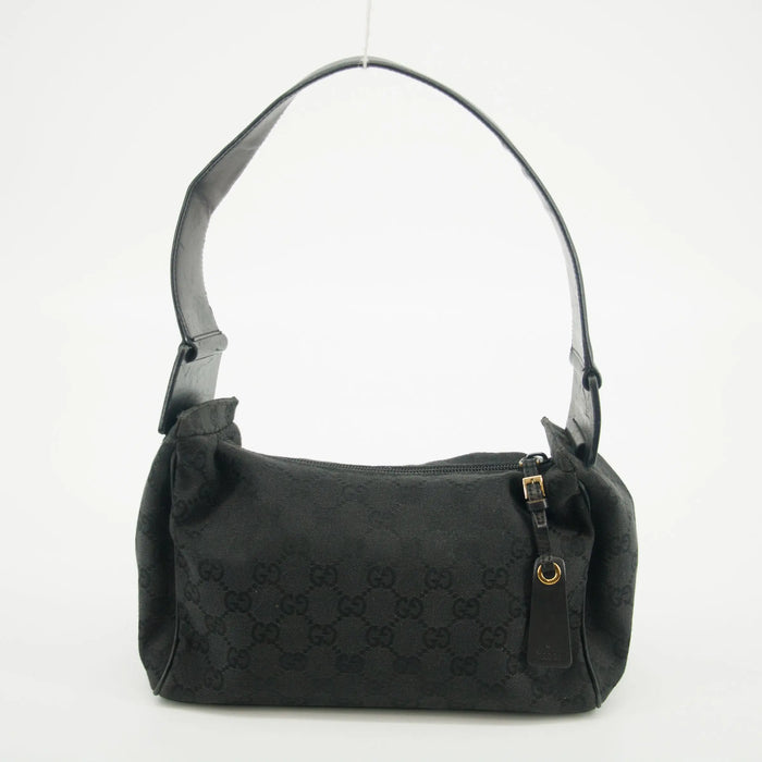 Gucci Black GG Canvas x Leather Shoulder Bag #2942 by Bolt Boutique