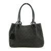 Gucci Black GG Canvas x Leather Tote Bag w/ Pouch #4623