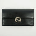 Gucci Black Interlocking G Leather Long Wallet #2636 by Bolt Boutique