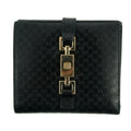 Gucci Black Micro GG Leather Jackie Compact Wallet 2659 by Bolt Boutique