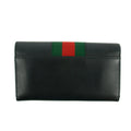 Gucci Black Sherry Line Leather Sylvie Long Wallet #2940 by Bolt Boutique