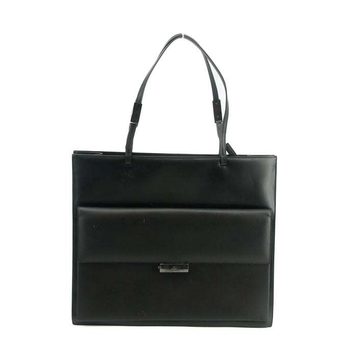 Gucci Black Smooth Leather Business Shoulder Bag #3432 by Bolt Boutique