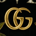 Gucci Black Velvet Loved Embroidered Marmont Shoulder Bag #6091 by Bolt Boutique