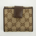 Gucci Brown GG Canvas x Leather Compact Wallet #2628 by Bolt Boutique
