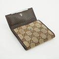 Gucci Brown GG Canvas x Leather Compact Wallet #2628 by Bolt Boutique