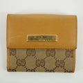 Gucci Brown GG Canvas x Leather Compact Wallet #2652 by Bolt Boutique