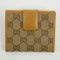 Gucci Brown GG Canvas x Leather Compact Wallet #2652 by Bolt Boutique