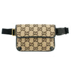 Gucci Brown GG Wool x Leather Belt Bag #2949