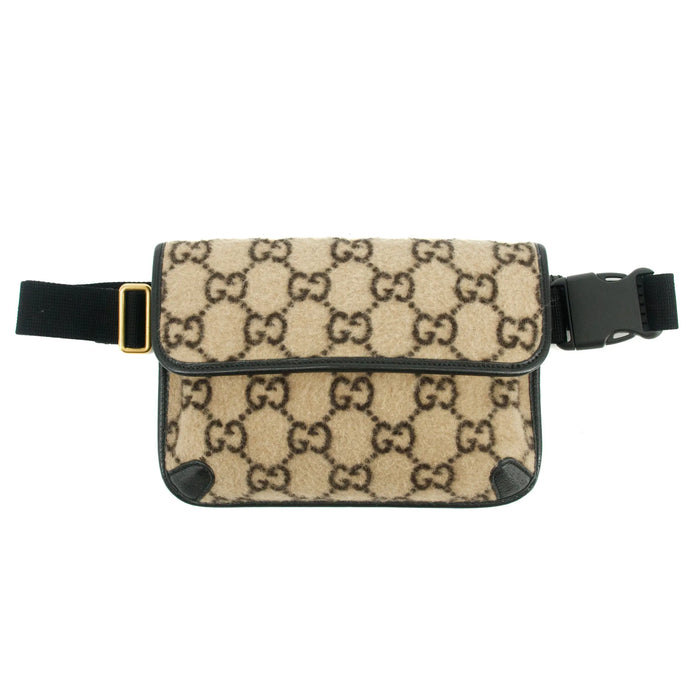 Gucci Brown GG Wool x Leather Belt Bag #2949 by Bolt Boutique