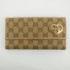 Gucci Brown Lovely Heart GG Canvas Long Wallet #2646