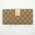 Gucci Brown x Ivory GG Canvas x Leather Long Wallet #2418 by Bolt Boutique