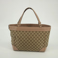 Gucci Brown x Pink Canvas x Leather Mayfair Tote Bag #1952 by Bolt Boutique