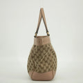 Gucci Brown x Pink Canvas x Leather Mayfair Tote Bag #1952 by Bolt Boutique