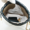 Gucci Calfskin Diagonal Striped Mini Bucket Bag Black #9218 by Bolt Boutique