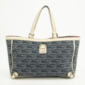 Gucci Canvas Abbey Insignia Blue Tote Bag #2577 by Bolt Boutique