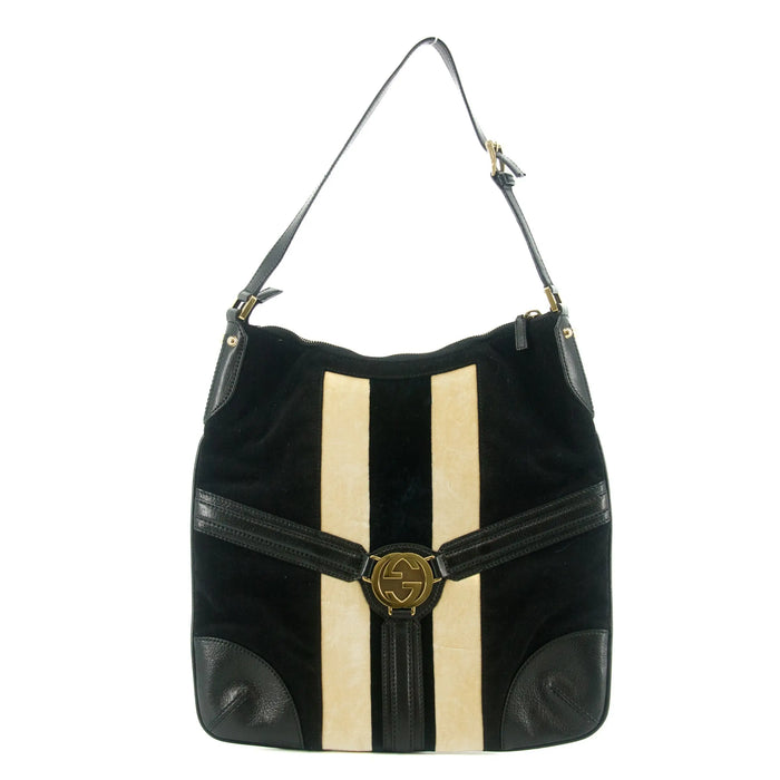 Gucci Cloth GG One Shoulder Bag Black #6137 by Bolt Boutique