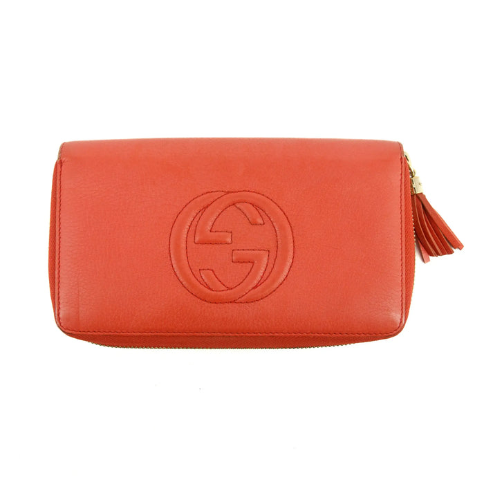 Gucci Coral Leather Soho Zippy Long Wallet #3820 by Bolt Boutique