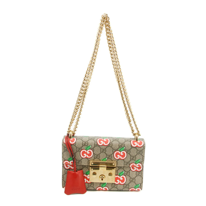 Gucci GG Beige Supreme Canvas Coated Apples Shoulder Bag #3407 by Bolt Boutique