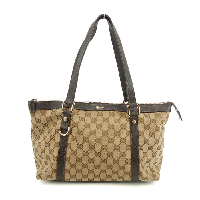 Gucci GG Canvas Abbey Tote Bag Medium Brown #2856 by Bolt Boutique