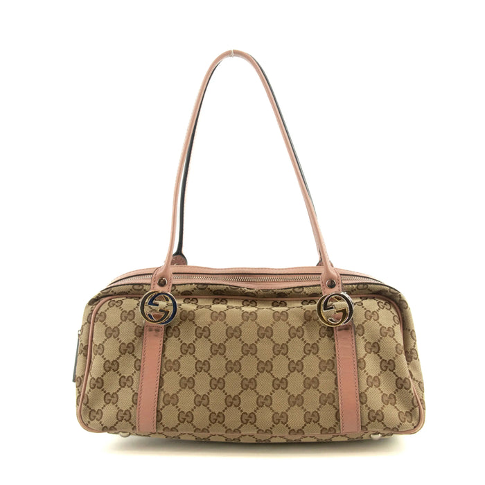 Gucci GG Canvas Beige Twins Boston Shoulder Bag #4694 by Bolt Boutique