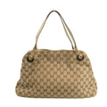 Gucci GG Canvas Beige x White Eclipse Medium Shoulder Bag #3552 by Bolt Boutique