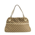 Gucci GG Canvas Beige x White Eclipse Medium Shoulder Bag #3552 by Bolt Boutique