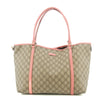 Gucci GG Canvas Brown x Pink Trim Shoulder Bag #9378