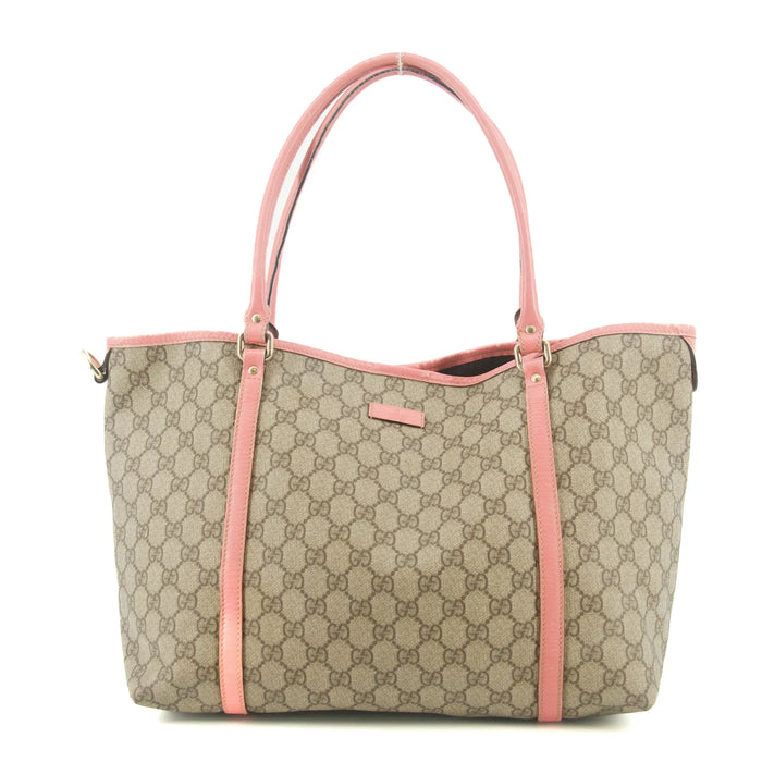 Gucci GG Canvas Brown x Pink Trim Shoulder Bag #9378 by Bolt Boutique
