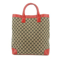 Gucci GG Canvas Brown x Red Tote Bag #8928 by Bolt Boutique