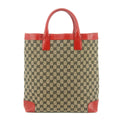 Gucci GG Canvas Brown x Red Tote Bag #8928 by Bolt Boutique